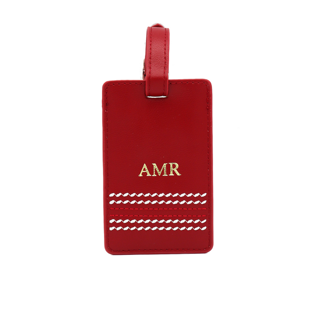 Personalised Red Cricket Luggage Tag