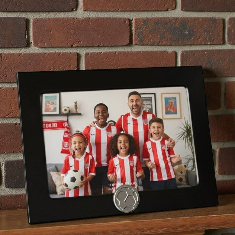 Personalised Football Photo Frame With Ball Motif