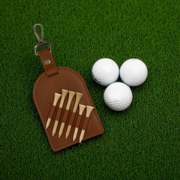 Personalised PU Leather Golf Tee Holder | Stylish, Eco-Friendly Gift for Golfers