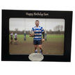 Personalised Rugby Photo Frame With Rugby Ball Motif