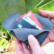 Personalised Recycled Cycling Wallet Grey