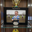 Personalised Rugby Photo Frame With Rugby Ball Motif