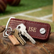 Personalised Cricket Leather Key Holder