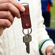 Personalised Cricket Leather Key Holder