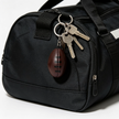Personalised Brown Vintage Leather Rugby Ball Keyring