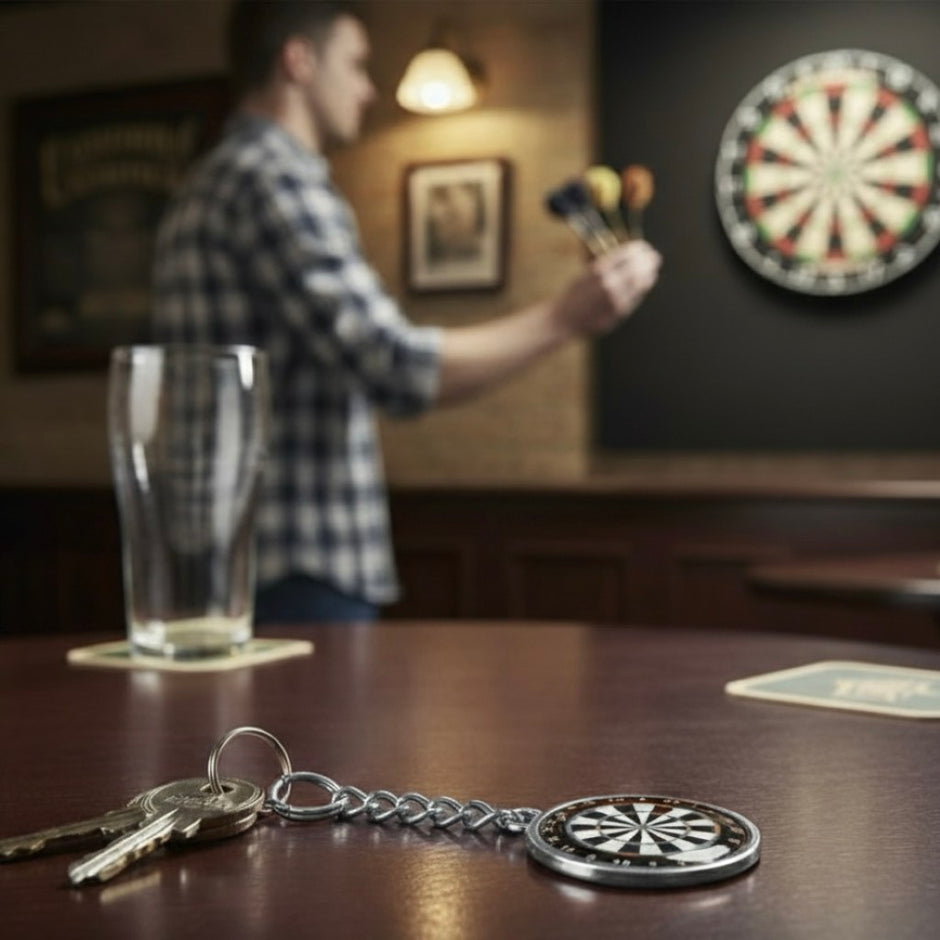 Personalised Dartboard Darts Key Chain/Keyring
