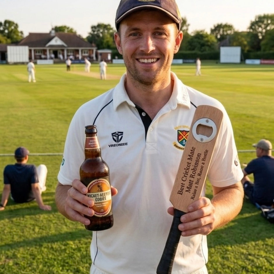 Personalised Mini Cricket Bat Bottle Opener