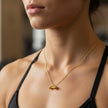 Personalised Dumbbell Necklace (Gold)