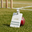 Personalised White Cricket Luggage Tag