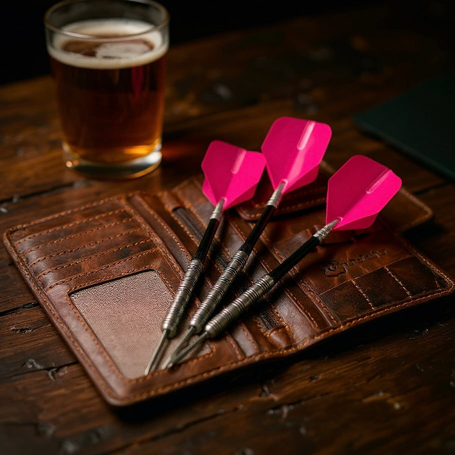 Personalised Leather Darts Wallet Case