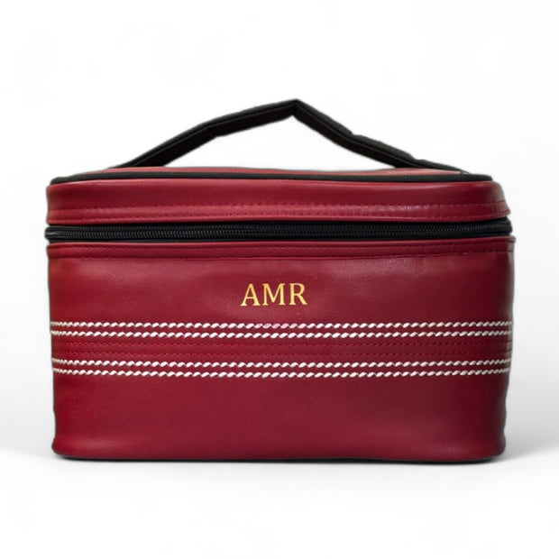 Personalised Red Cricket Insulated Lunch Bag