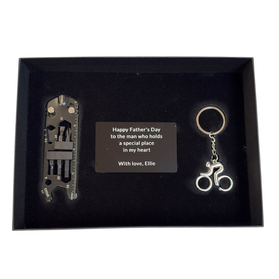 Personalised Cycling Gift Set for Men – Unique Bike Gifts for Him, Cyclist Father’s Day Present