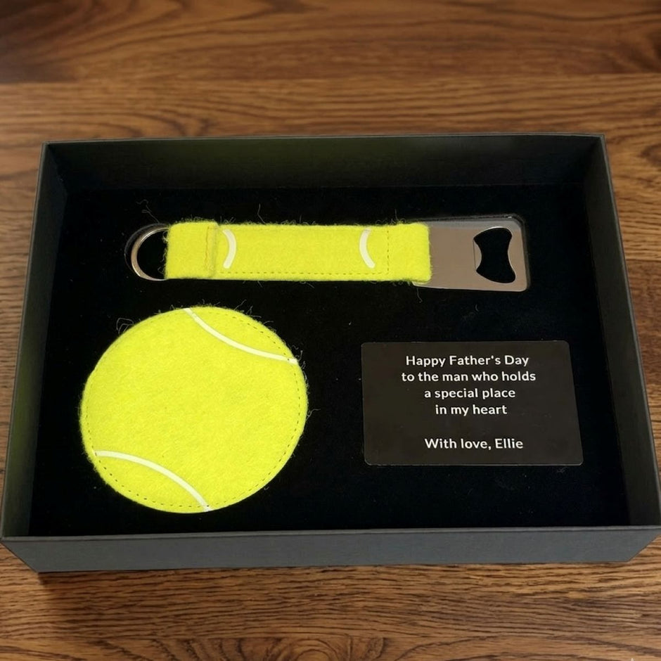 Personalised Tennis Gift Set for Men – Unique Tennis Gifts for Him, Father’s Day & Birthday Present