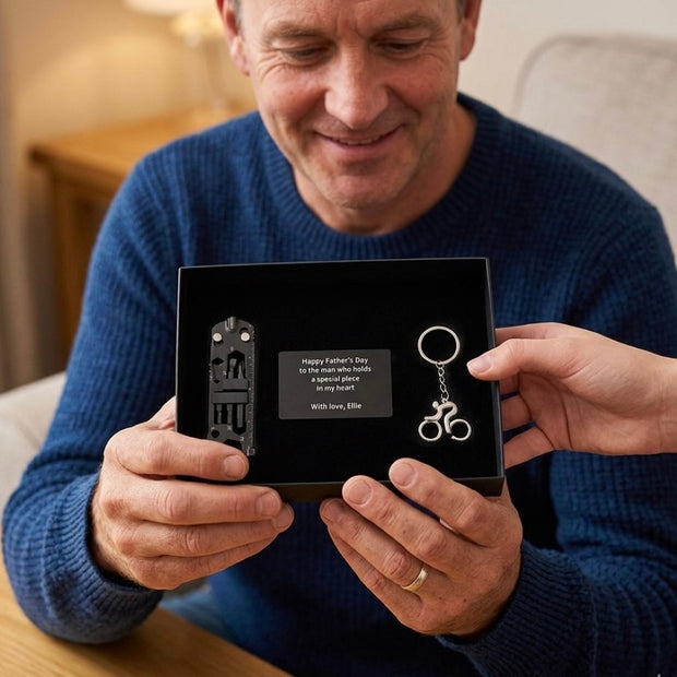 Personalised Cycling Gift Set for Men – Unique Bike Gifts for Him, Cyclist Father’s Day Present