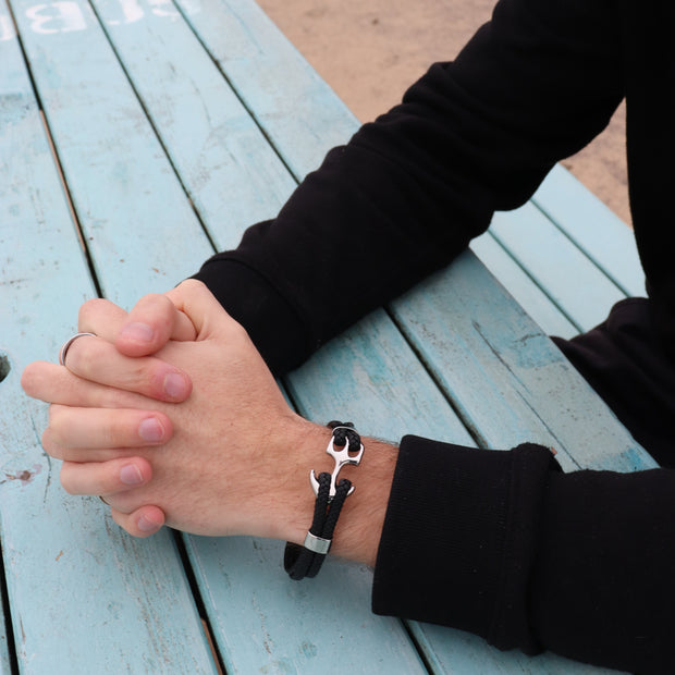 Personalised Silver Anchor Bracelet