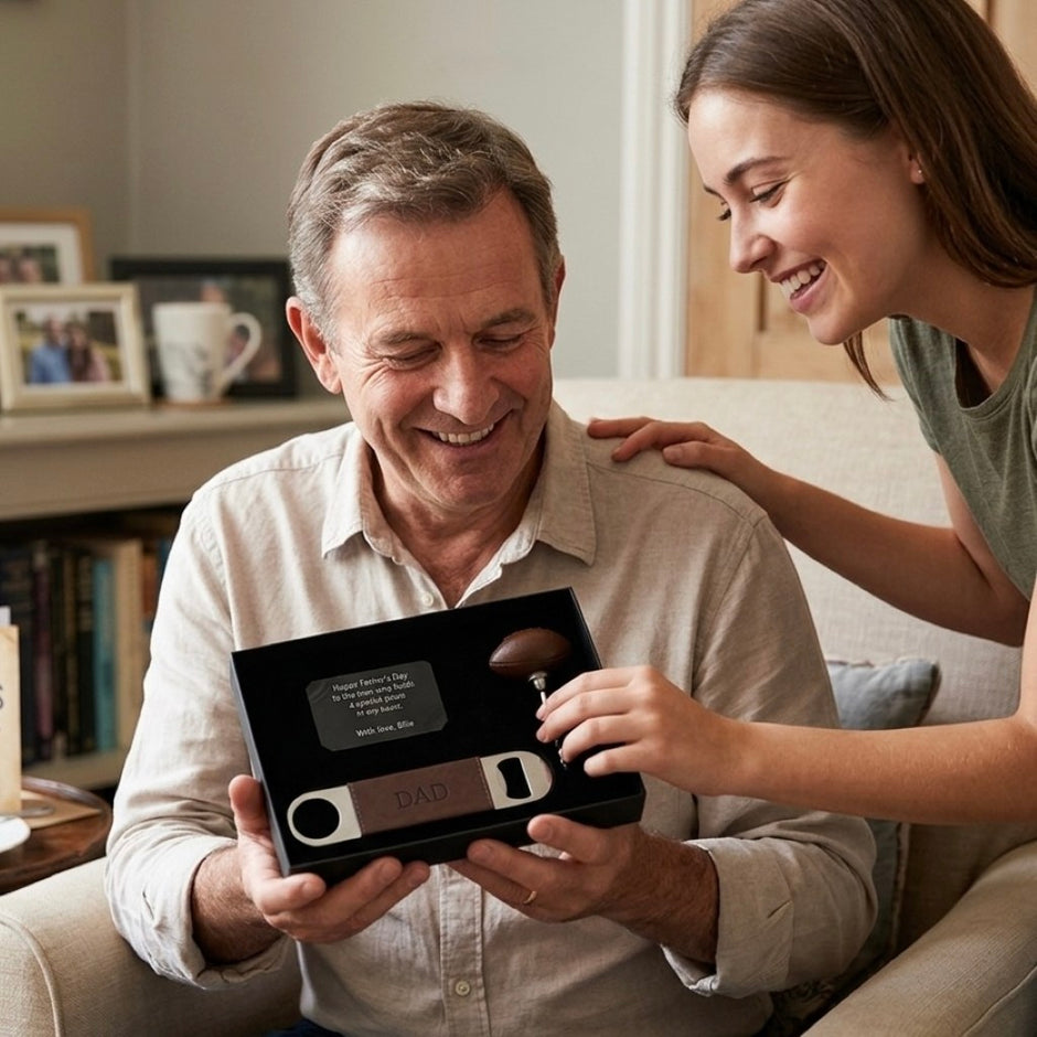 Personalised Rugby Gift Set for Men – Unique Rugby Gifts for Him, Father’s Day & Birthday Present
