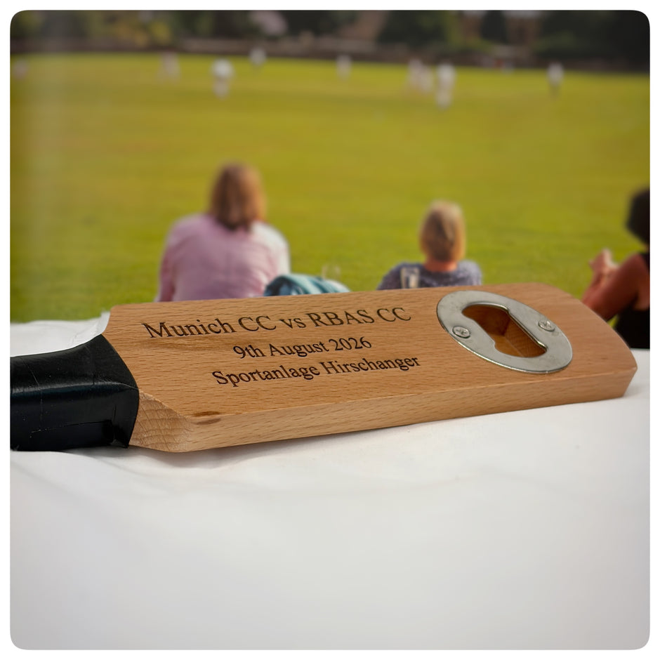 Personalised Mini Cricket Bat Bottle Opener