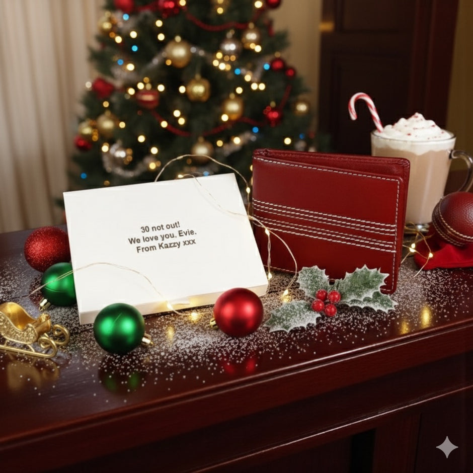 Personalised Vintage Leather Cricket Wallet