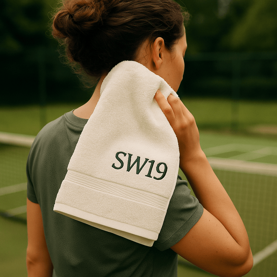 Tennis Towel With SW19 Motif In Luxury Gift Box