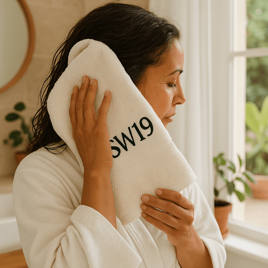 Tennis Towel With SW19 Motif In Luxury Gift Box