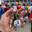 Personalised World Cup Football And Trophy Keychain