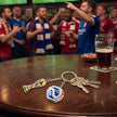 Personalised World Cup Football And Trophy Keychain