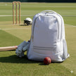 Personalised Cricket White Rucksack