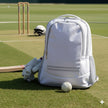 Personalised Cricket White Rucksack