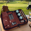 Luxury Personalised Golf Gift Set – PU Leather Golf Accessories Case – Father’s Day Gift for Dad Golfer