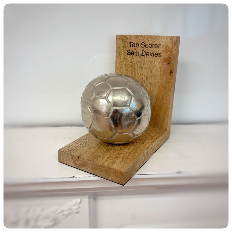 Personalised Football Trophy & Football Keepsake.