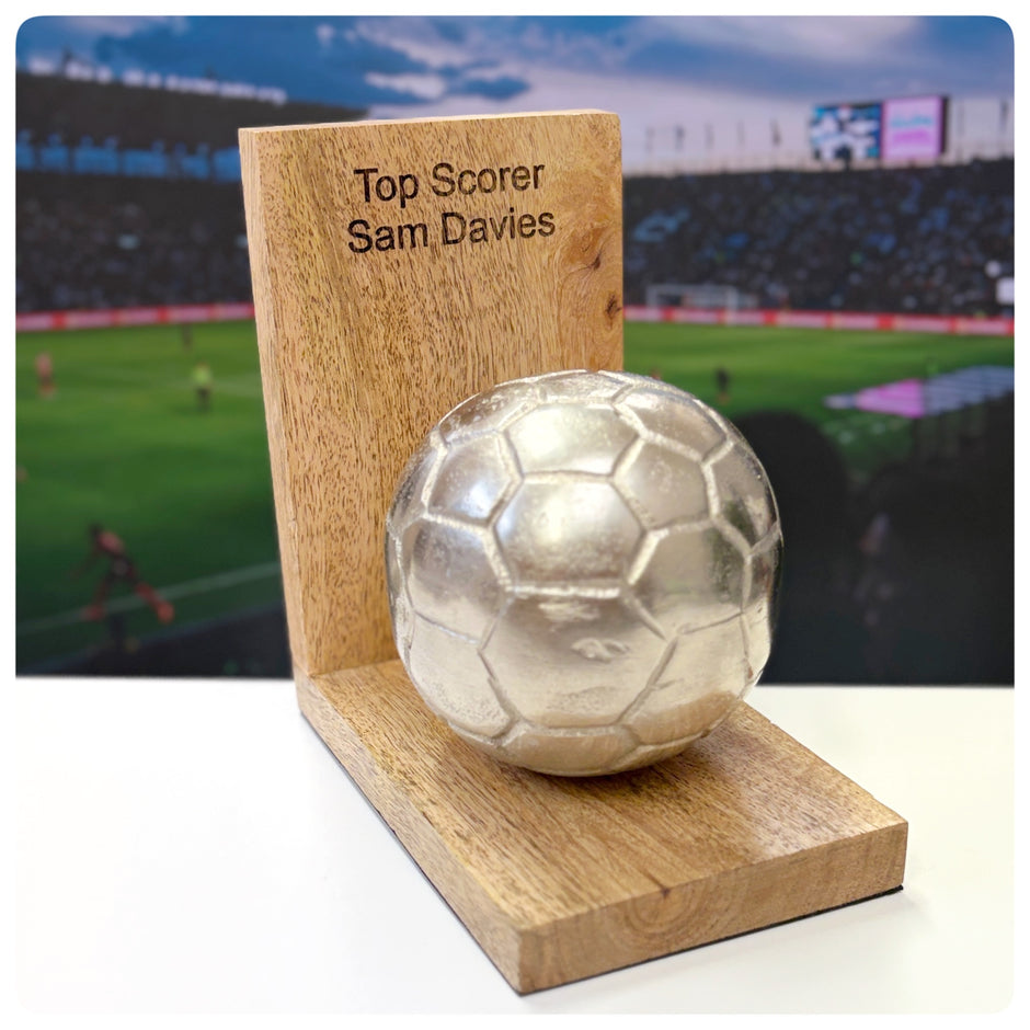 Personalised Football Trophy & Football Keepsake.