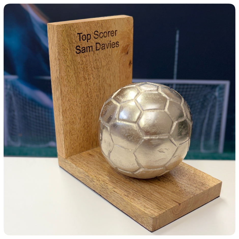 Personalised Football Trophy & Football Keepsake.