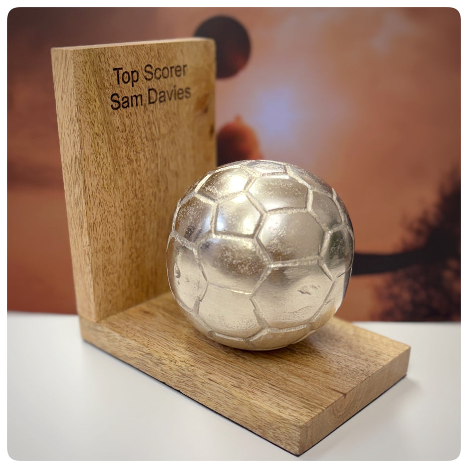 Personalised Football Trophy & Football Keepsake.