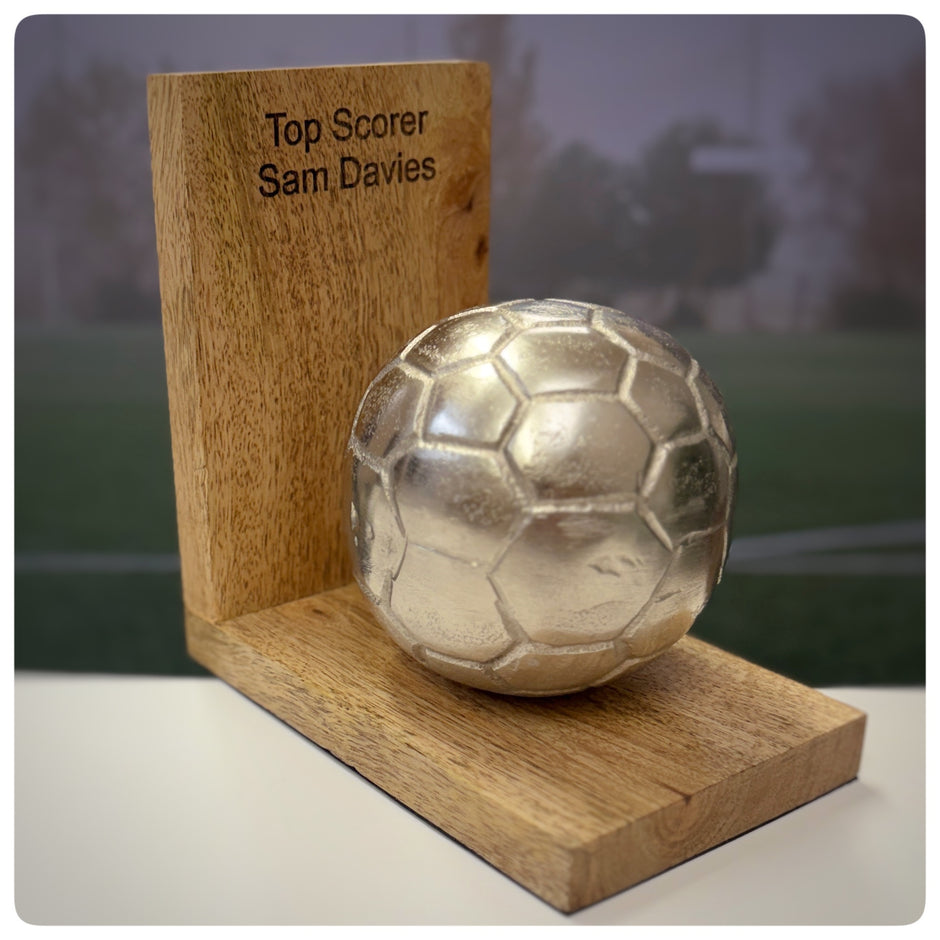 Personalised Football Trophy & Football Keepsake.