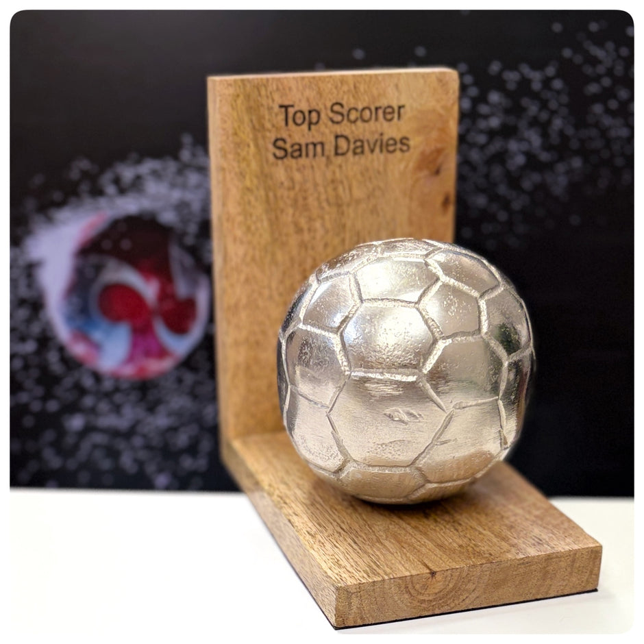 Personalised Football Trophy & Football Keepsake.