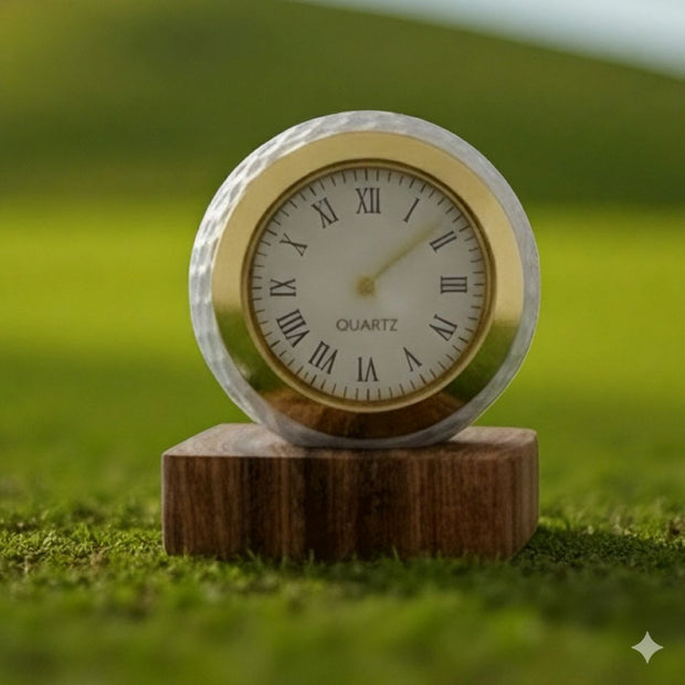 Personalised Golf Ball Clock – Engraved Commemorative Gift