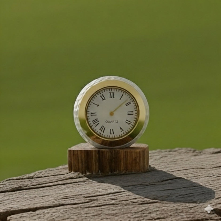 Personalised Golf Ball Clock – Engraved Commemorative Gift