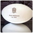 Personalised White Leather Rugby Ball With Your Logo & Text