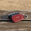 Personalised Cricket Leather Keyring