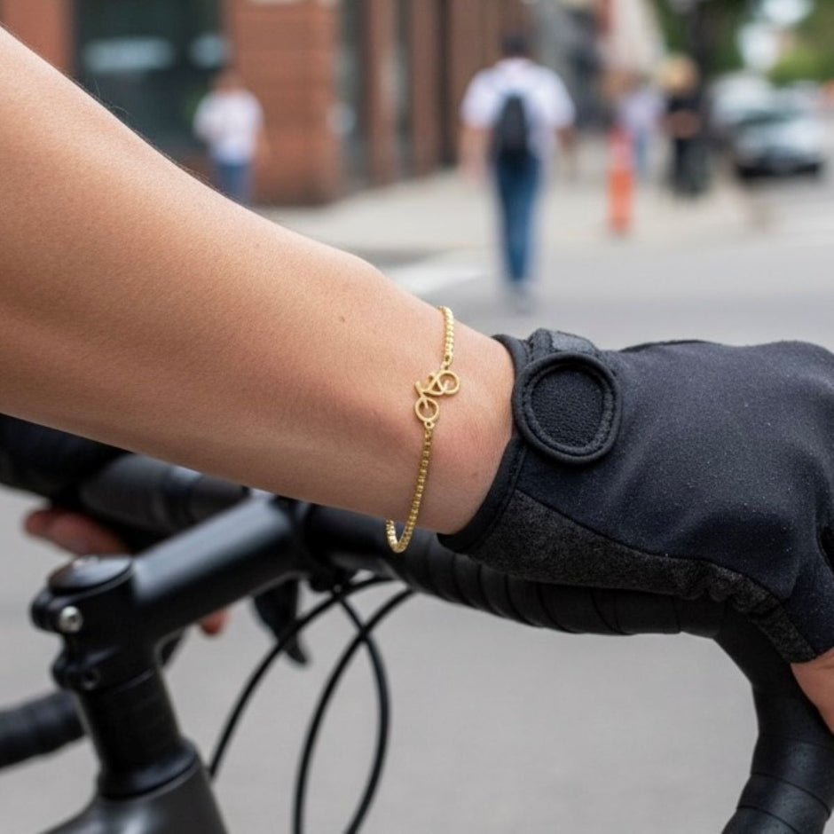 Personalised Cyclists Bracelet In Gold Or Silver