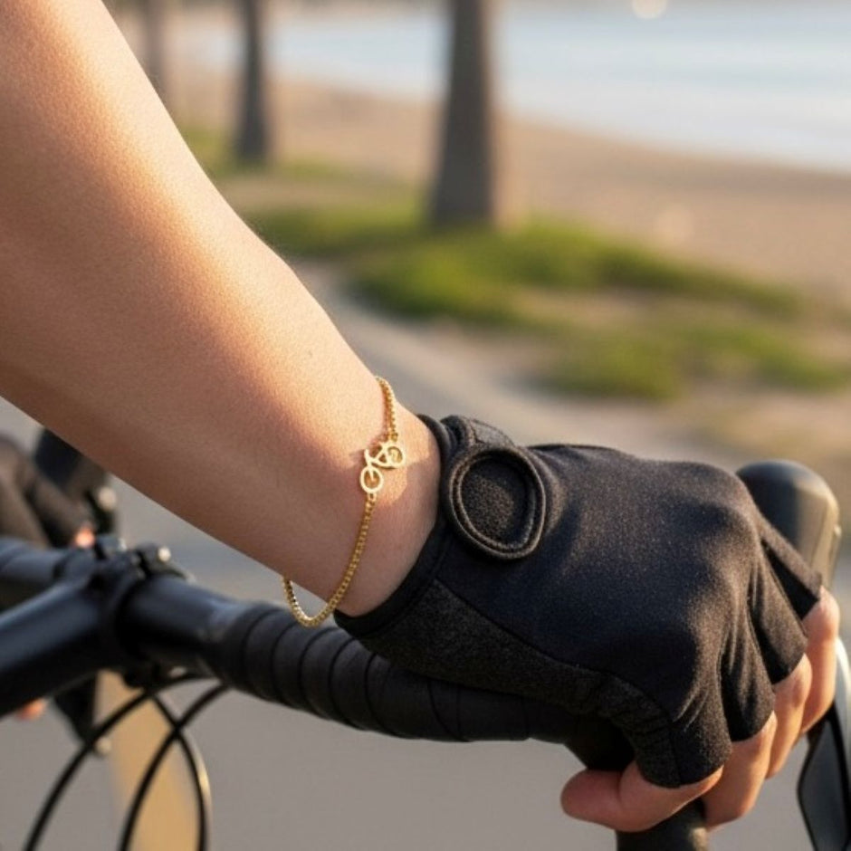 Personalised Cyclists Bracelet In Gold Or Silver
