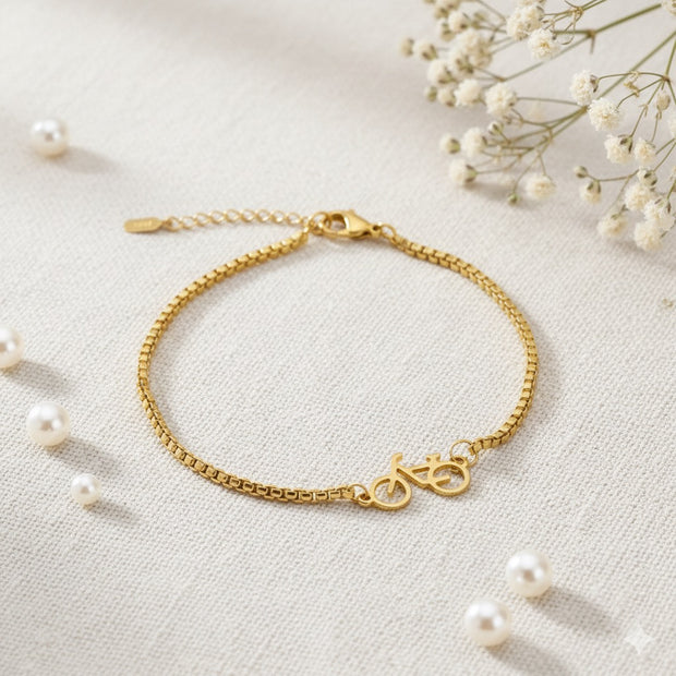 Personalised Cyclists Bracelet In Gold Or Silver