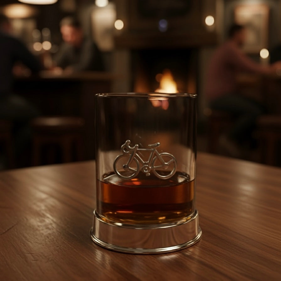 Personalised Cycling Whisky Glass | Unique Cyclist Gift