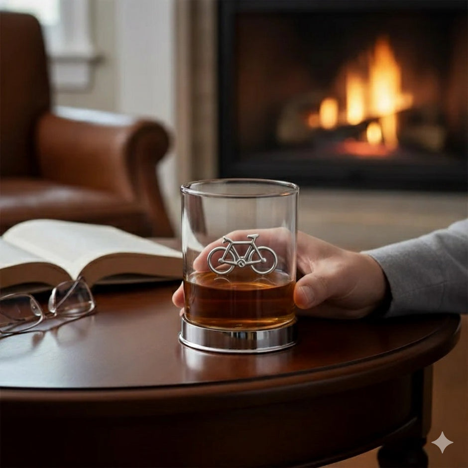 Personalised Cycling Whisky Glass | Unique Cyclist Gift
