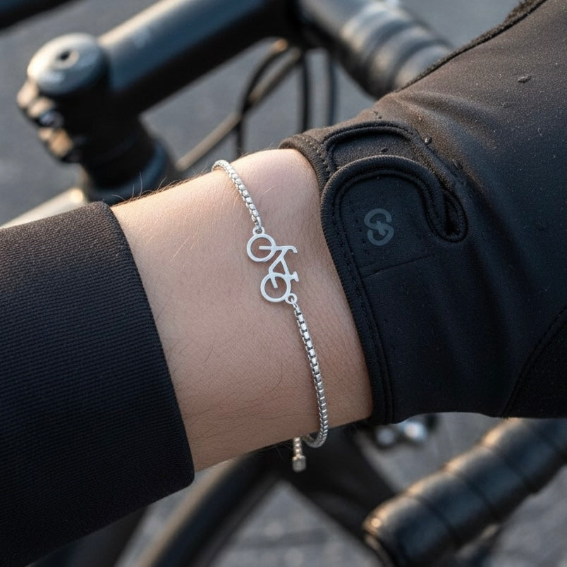 Personalised Cyclists Bracelet In Gold Or Silver