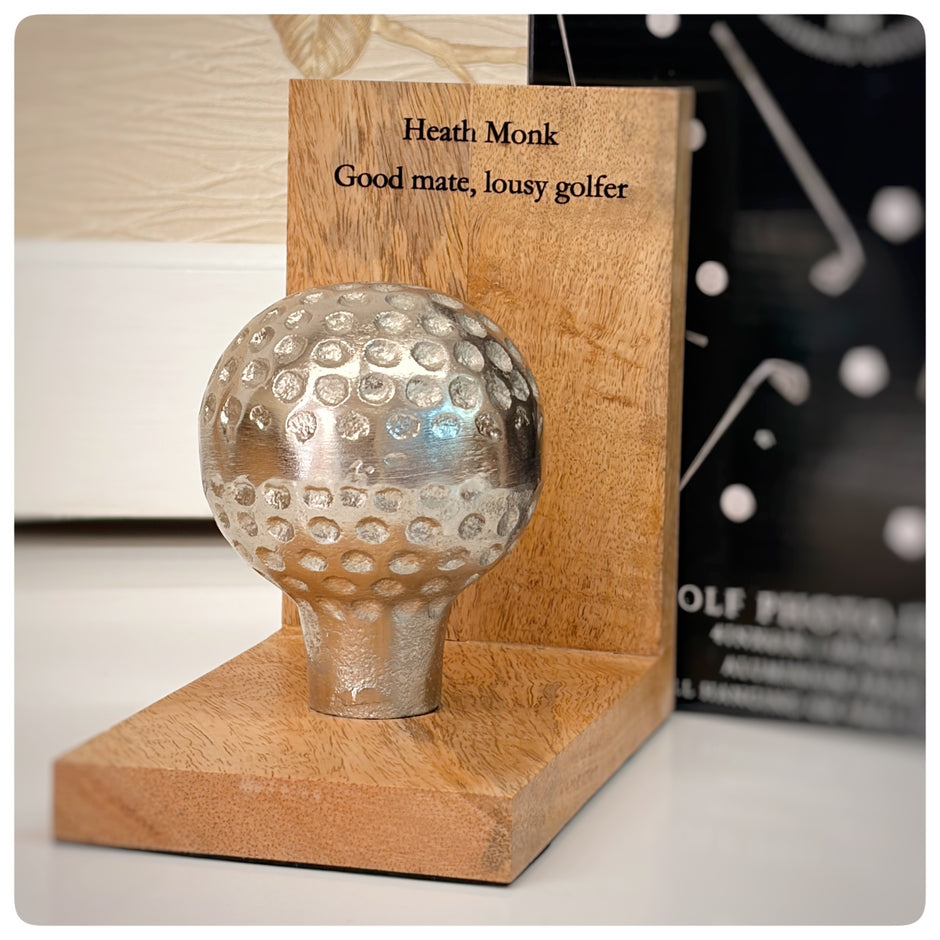 Personalised Golf Ball Ornament – Handmade Golf Gift & Alternative Trophy