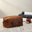 Personalised Buffalo Leather Washbag