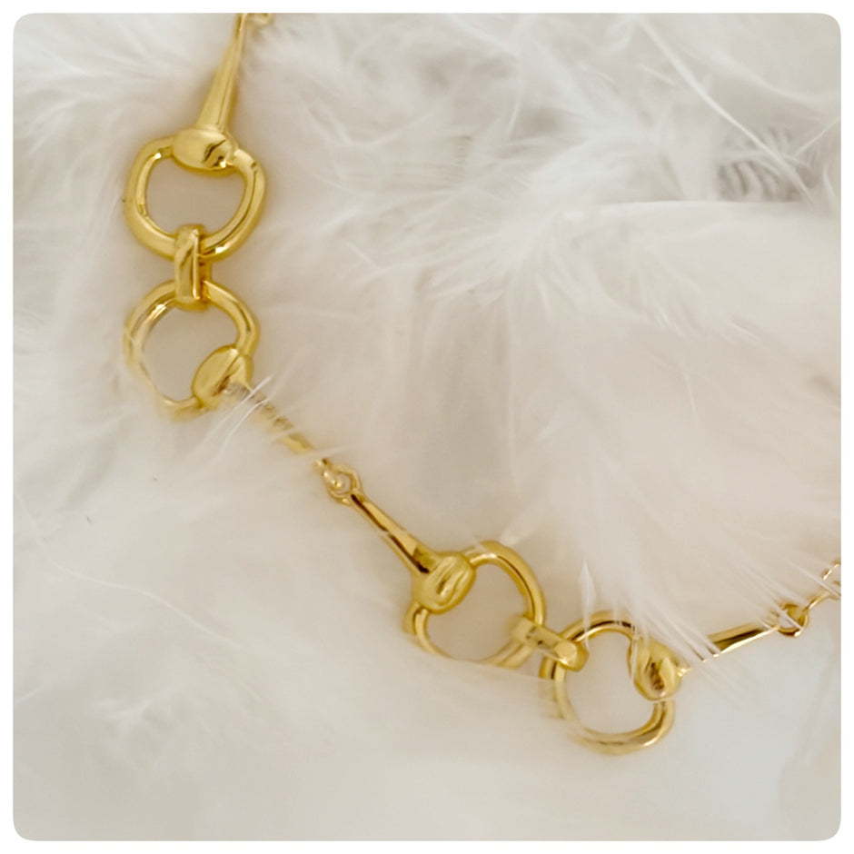 18ct Gold Plated Snaffle Bit Bracelet