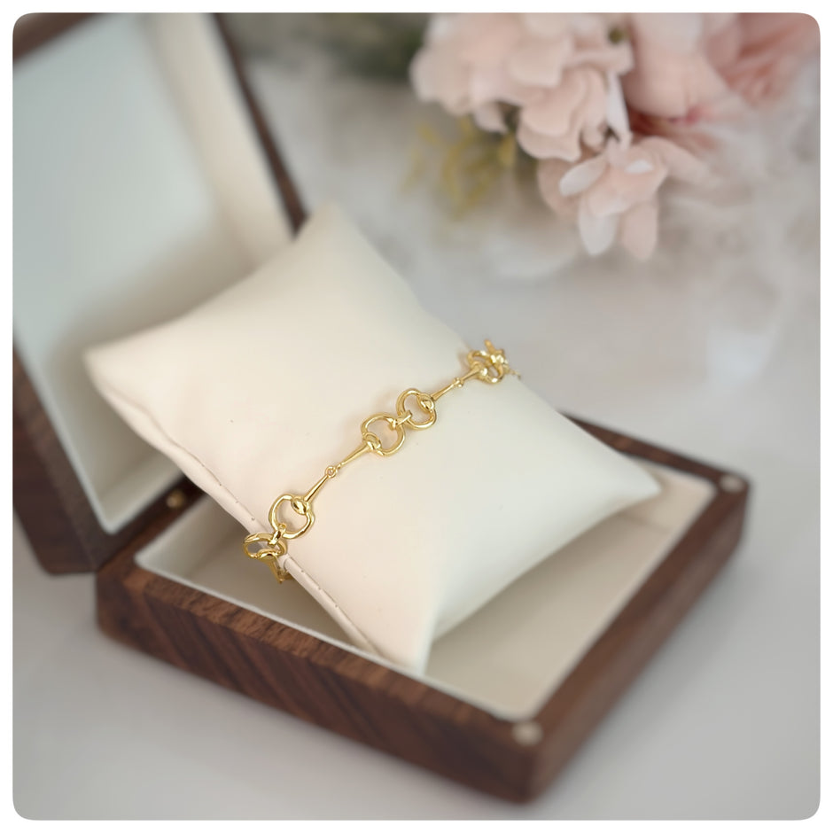 18ct Gold Plated Snaffle Bit Bracelet