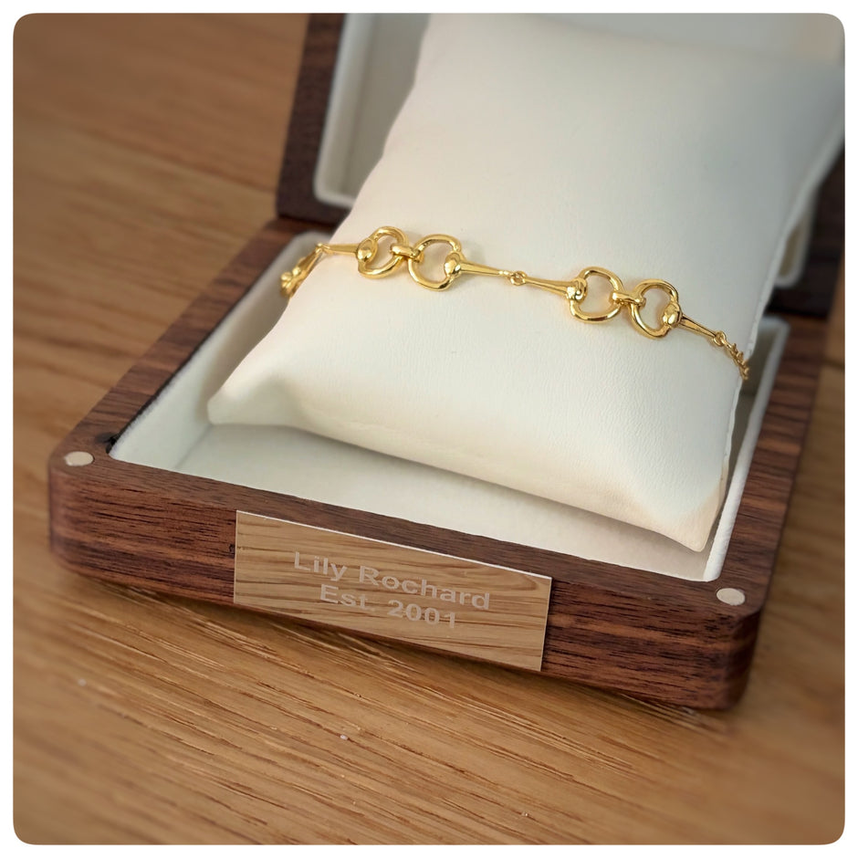 18ct Gold Plated Snaffle Bit Bracelet